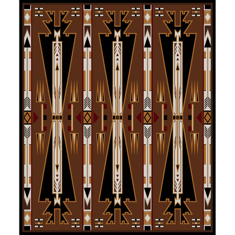 American Dakota Horse Thieves Brown Rug
