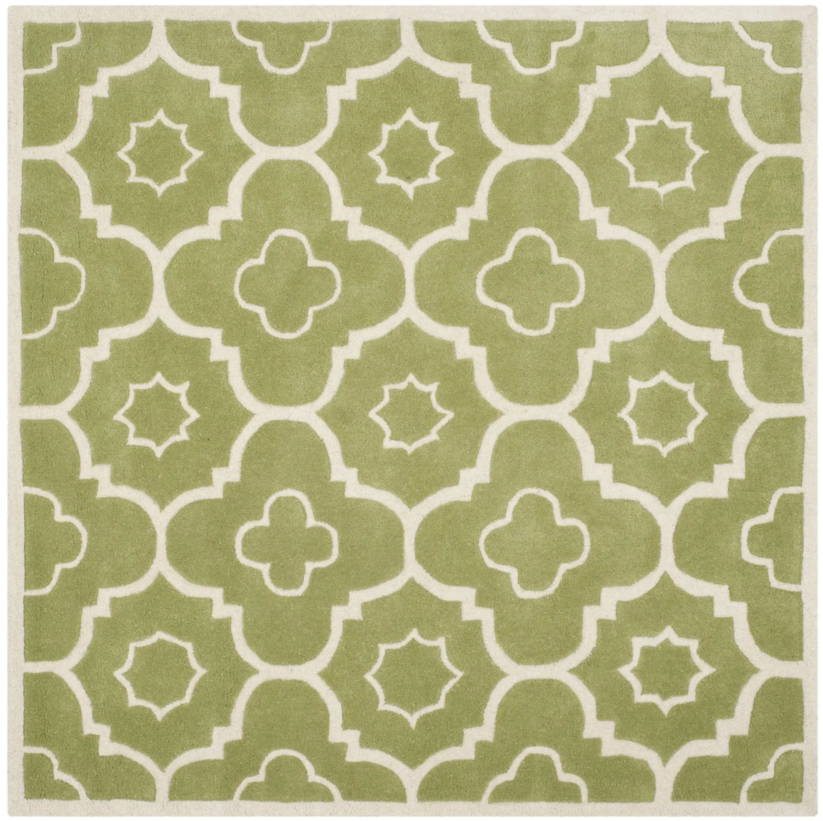 Safavieh Chatham 5'-0" x 5'-0" Rug in Green / Ivory