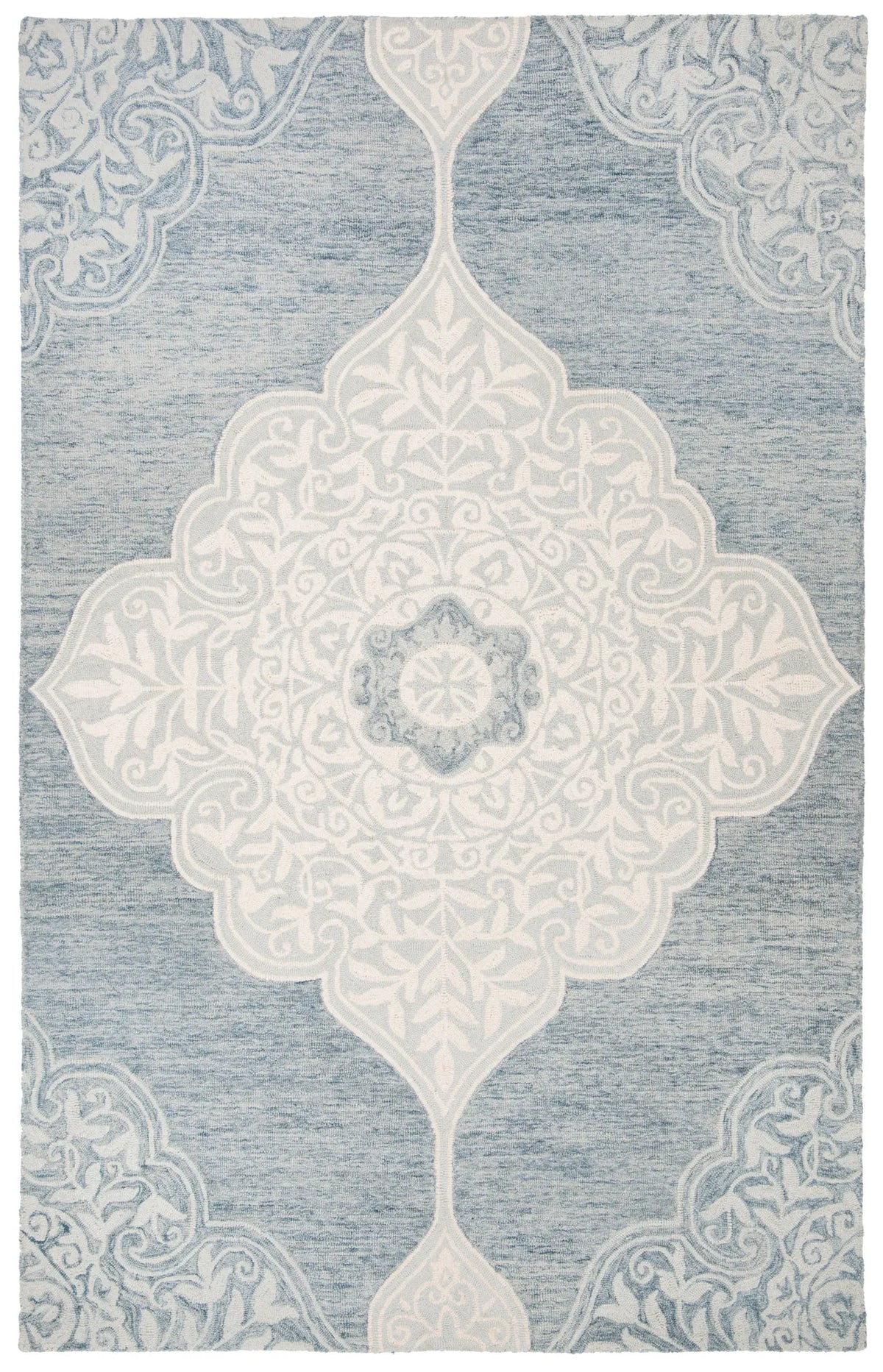 Safavieh Micro-Loop 4'-0" x 6'-0" Rug in Blue / Ivory