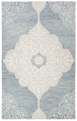 Safavieh Micro-Loop 4'-0" x 6'-0" Rug in Blue / Ivory