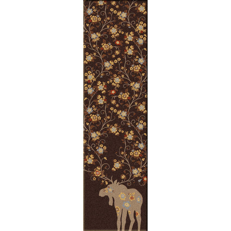 American Dakota Moose Blossom Chocolate Rug