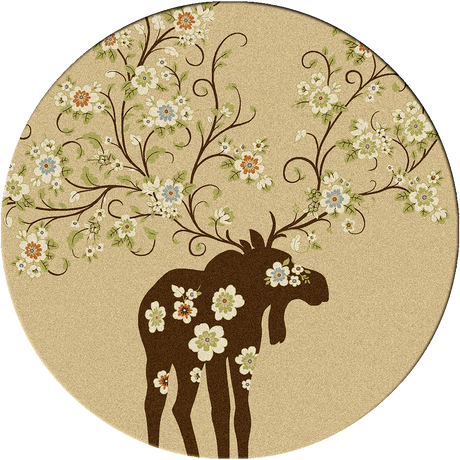 American Dakota Moose Blossom Natural Rug