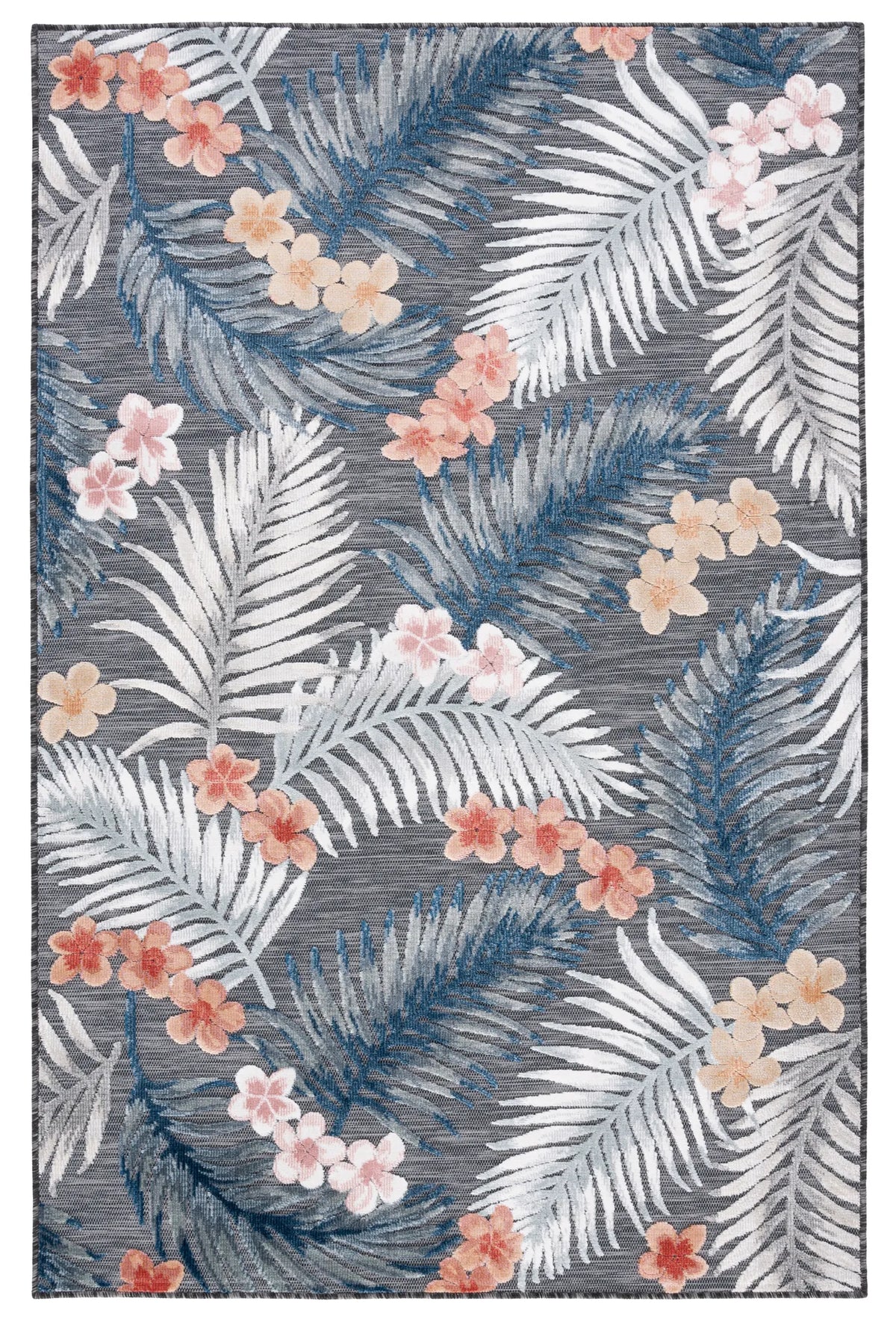 Safavieh Cabana 4'-0" x 6'-0" Rug in Black / Rust