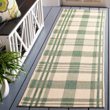 Safavieh Courtyard 2'-3" x 10'-0" Rug in Green / Beige