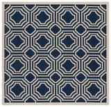 Safavieh Courtyard 5'-3" x 5'-3" Rug in Navy / Beige