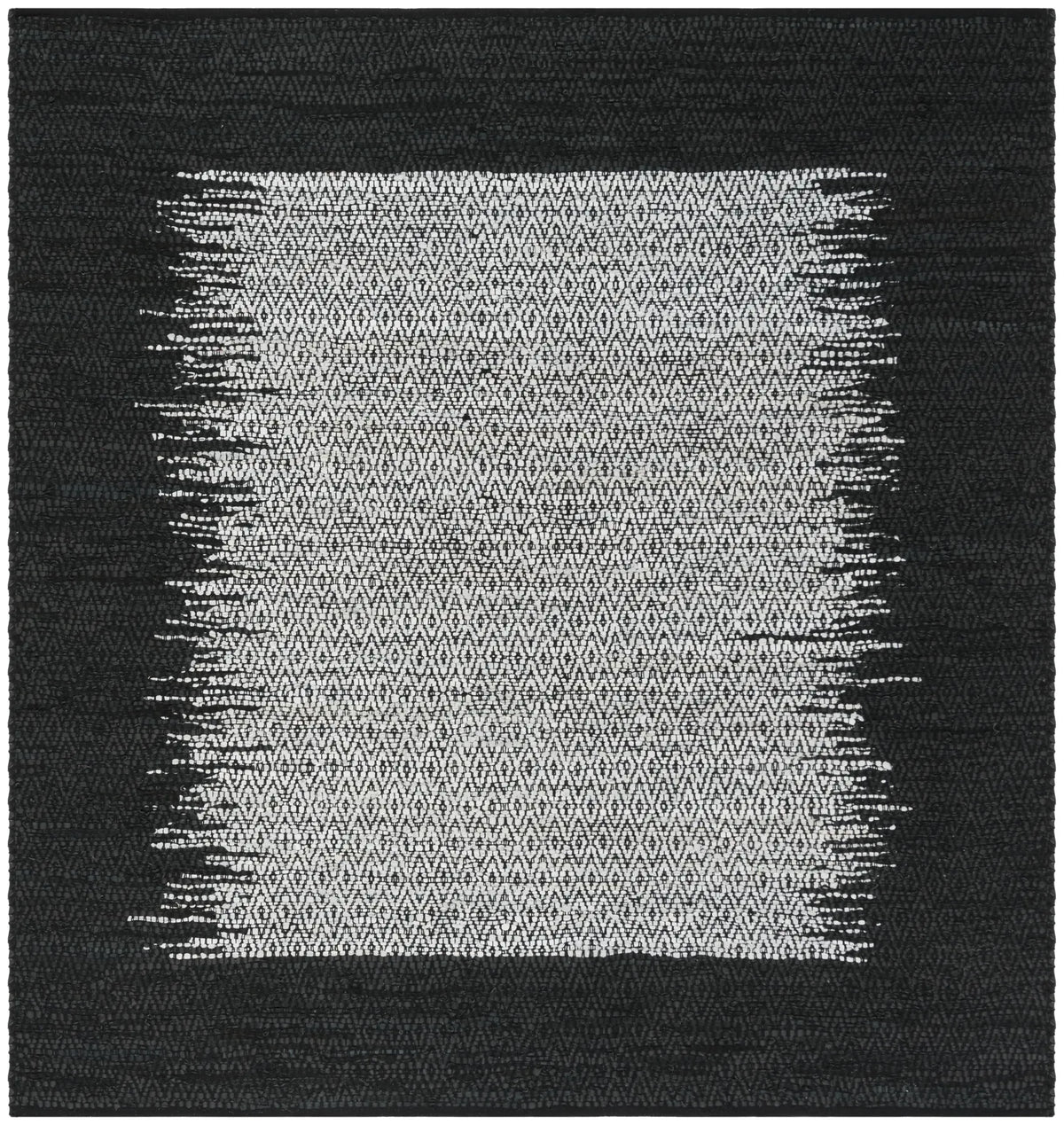 Safavieh Vintage Leather 6'-0" x 6'-0" Rug in Light Grey / Black