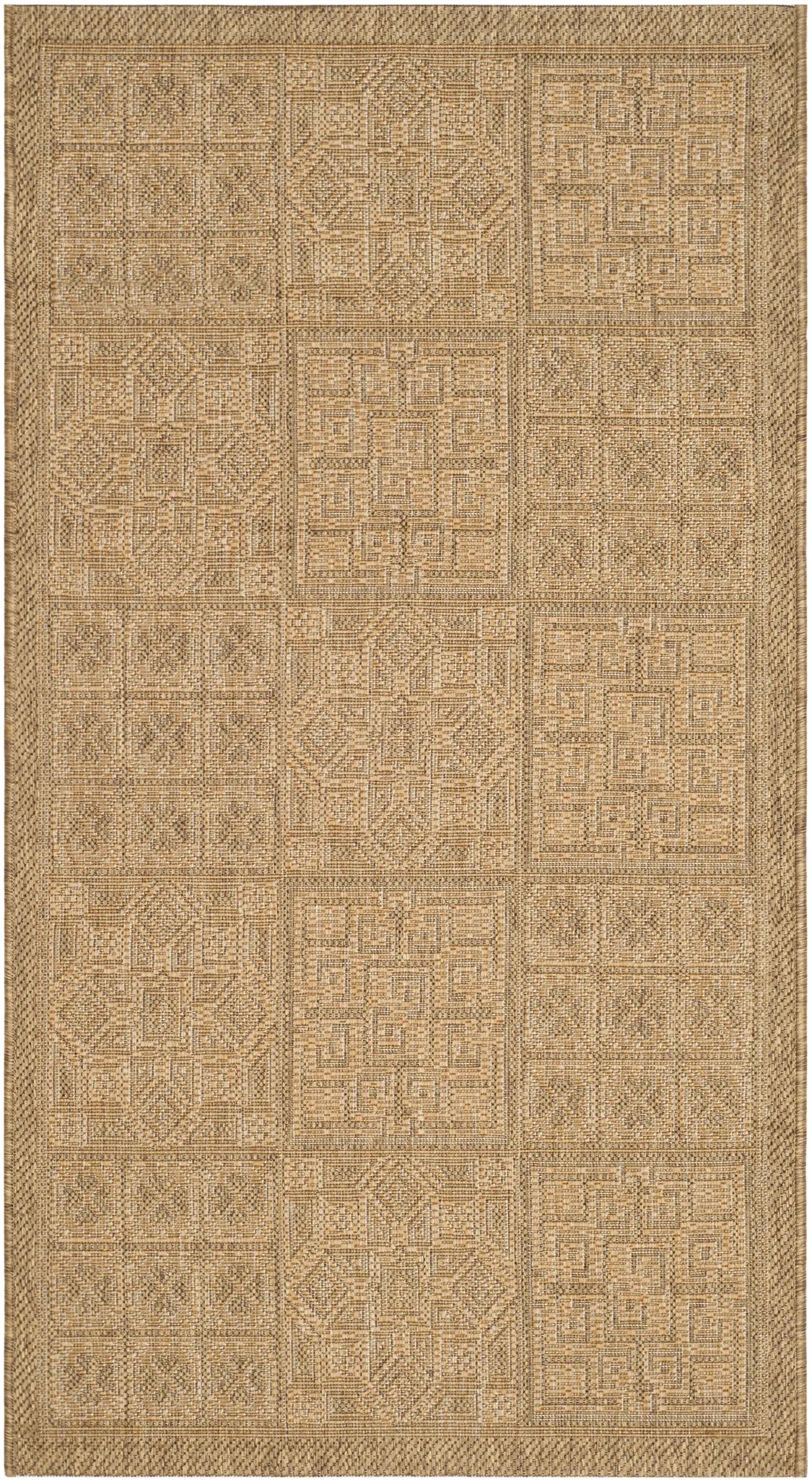 Safavieh Courtyard 2'-7" x 5'-0" Rug in Gold / Natural