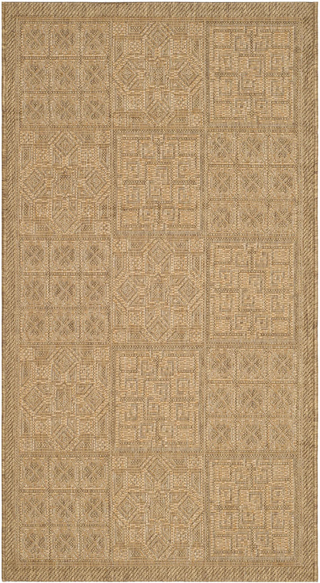 Safavieh Courtyard 2'-7" x 5'-0" Rug in Gold / Natural