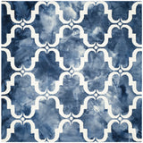 Safavieh Dip Dye 7'-0" x 7'-0" Rug in Navy / Ivory