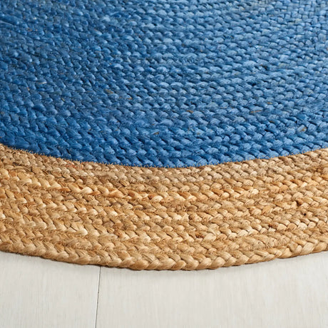 Safavieh Natural Fiber 5'-0" x 8'-0" Rug in Royal Blue / Natural