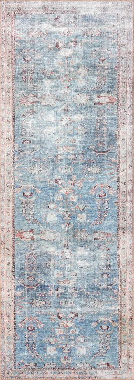 Loloi Wynter Wyn-06 Teal/Multi Rugs - runner flat