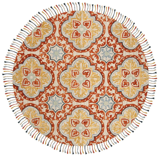 Safavieh Aspen 5'-0" x 5'-0" Rug in Beige / Rust