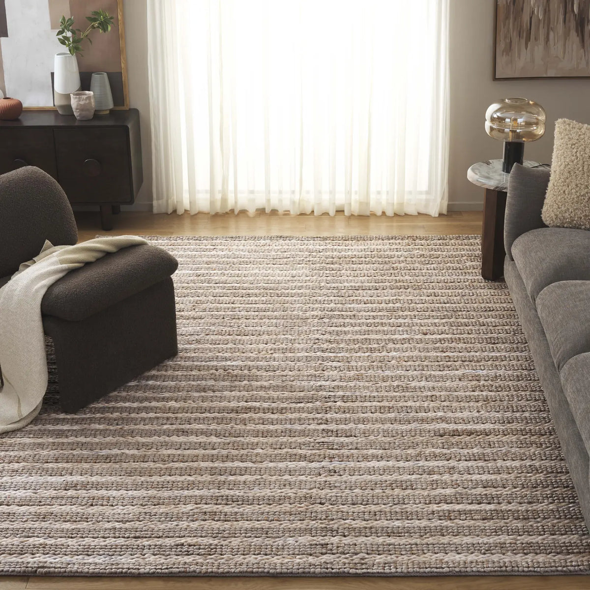 Safavieh Natural Fiber 6'-0" x 9'-0" Rug in Sage / Bleach