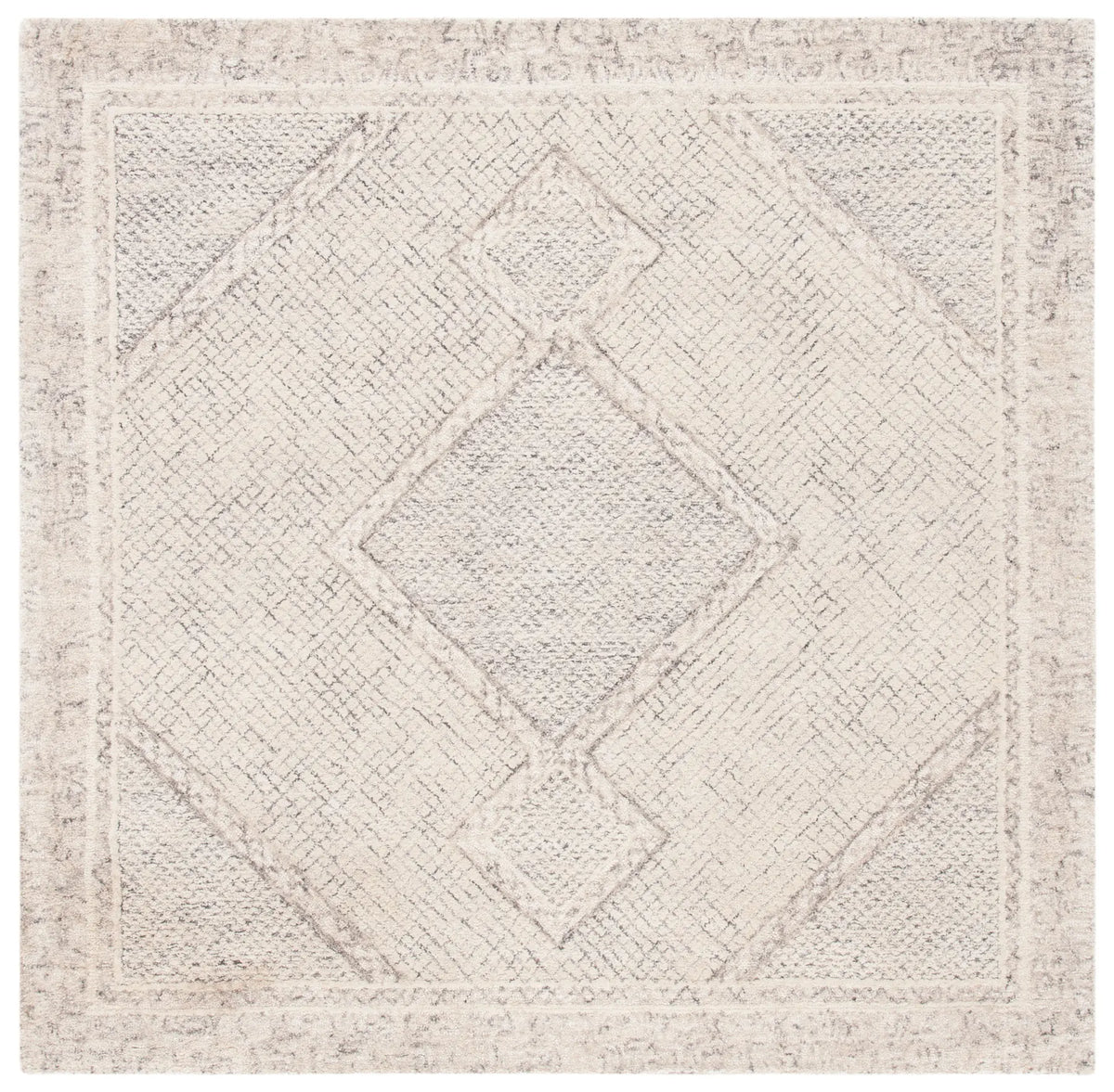 Safavieh Abstract 6'-0" x 6'-0" Rug in Ivory / Grey