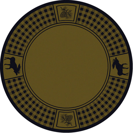 American Dakota Moose Refuge Green Rug
