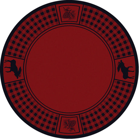 American Dakota Moose Refuge Red Rug