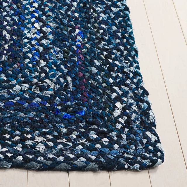 Safavieh Braided 4'-0" x 6'-0" Rug in Navy / Blue