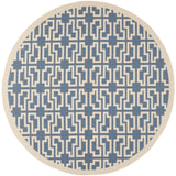 Safavieh Courtyard 7'-10" x 7'-10" Rug in Blue / Beige