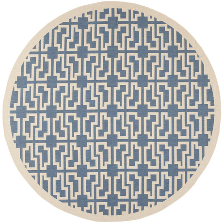 Safavieh Courtyard 7'-10" x 7'-10" Rug in Blue / Beige