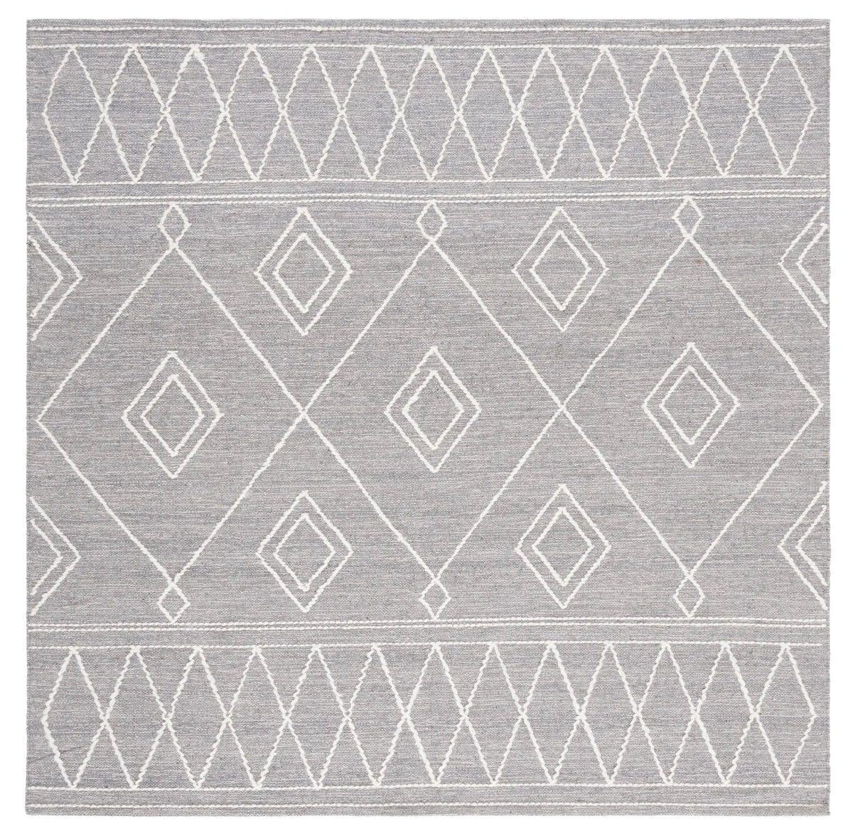Safavieh Kilim 6'-0" x 6'-0" Rug in Grey / Ivory