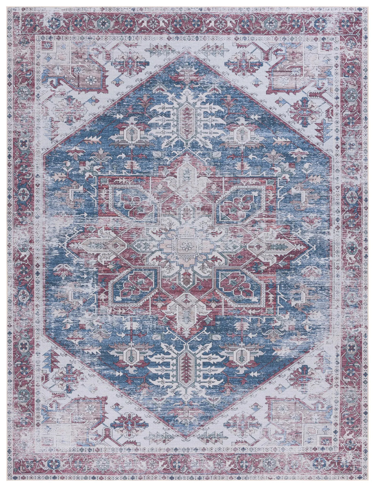 Safavieh Tucson 10'-0" x 14'-0" Rug in Navy / Red