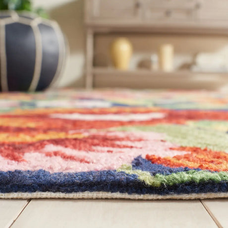 Safavieh Easy Care 4'-0" x 6'-0" Rug in Navy / Red