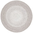 Safavieh Braided 3'-0" x 3'-0" Rug in Light Grey