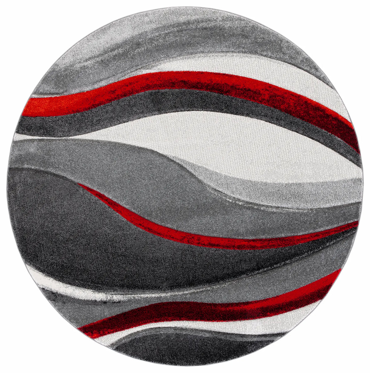 Safavieh Hollywood 5'-3" x 5'-3" Rug in Grey / Red