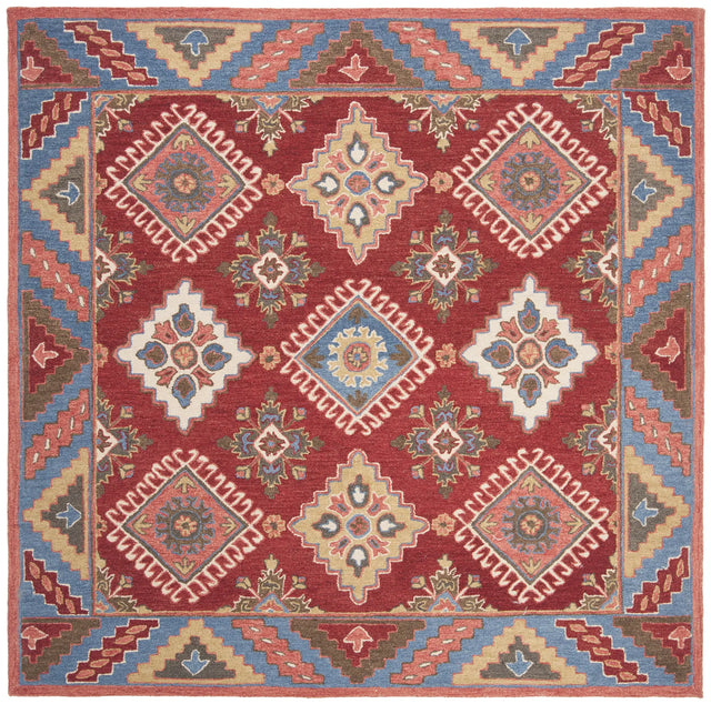 Safavieh Aspen 7'-0" x 7'-0" Rug in Red / Blue