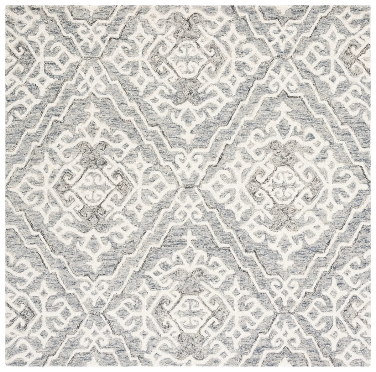 Safavieh Micro-Loop 5'-0" x 5'-0" Rug in Grey / Ivory