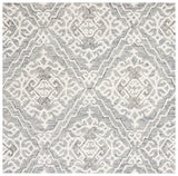 Safavieh Micro-Loop 5'-0" x 5'-0" Rug in Grey / Ivory