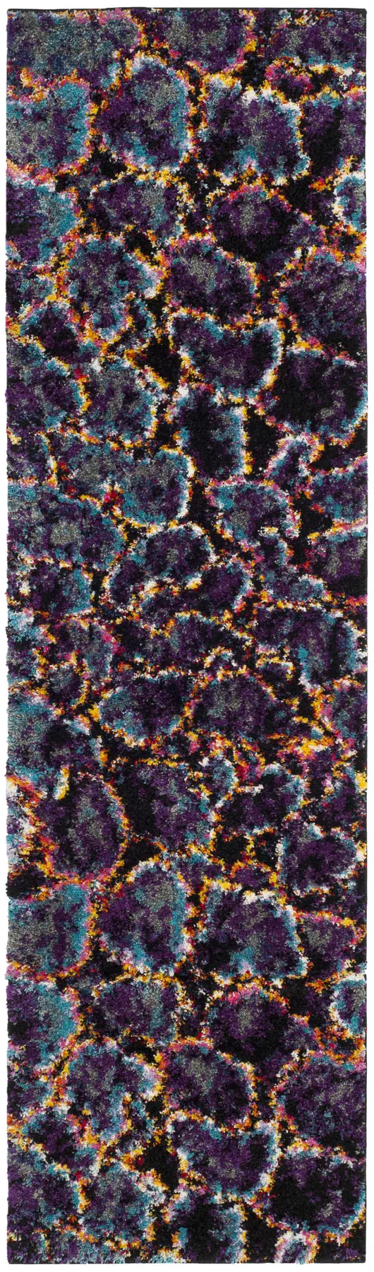 Safavieh Fiesta Shag 2'-3" x 6'-0" Rug in Turquoise / Multi