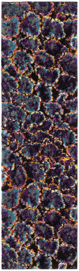 Safavieh Fiesta Shag 2'-3" x 6'-0" Rug in Turquoise / Multi