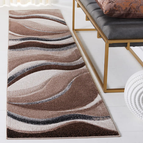 Safavieh Hollywood 2'-3" x 8'-0" Rug in Brown / Ivory