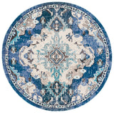 Safavieh Madison 6'-7" x 6'-7" Rug in Navy / Ivory