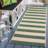 Safavieh Courtyard 2'-3" x 8'-0" Rug in Beige / Dark Green