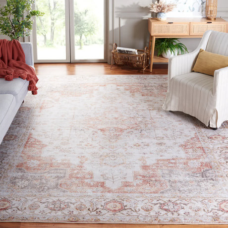 Safavieh Tucson 10'-0" x 14'-0" Rug in Light Grey / Rust