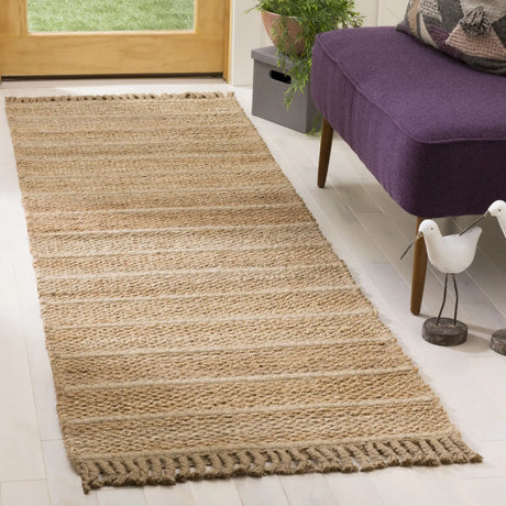 Safavieh Natural Fiber 2'-3" x 8'-0" Rug in Natural / Light Grey
