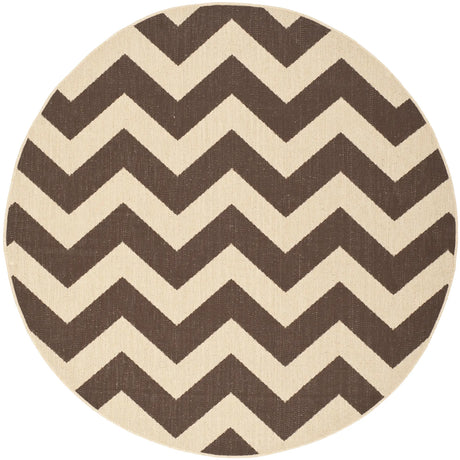Safavieh Courtyard 5'-3" x 5'-3" Rug in Dark Brown