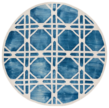 Safavieh Dip Dye 7'-0" x 7'-0" Rug in Ivory / Blue