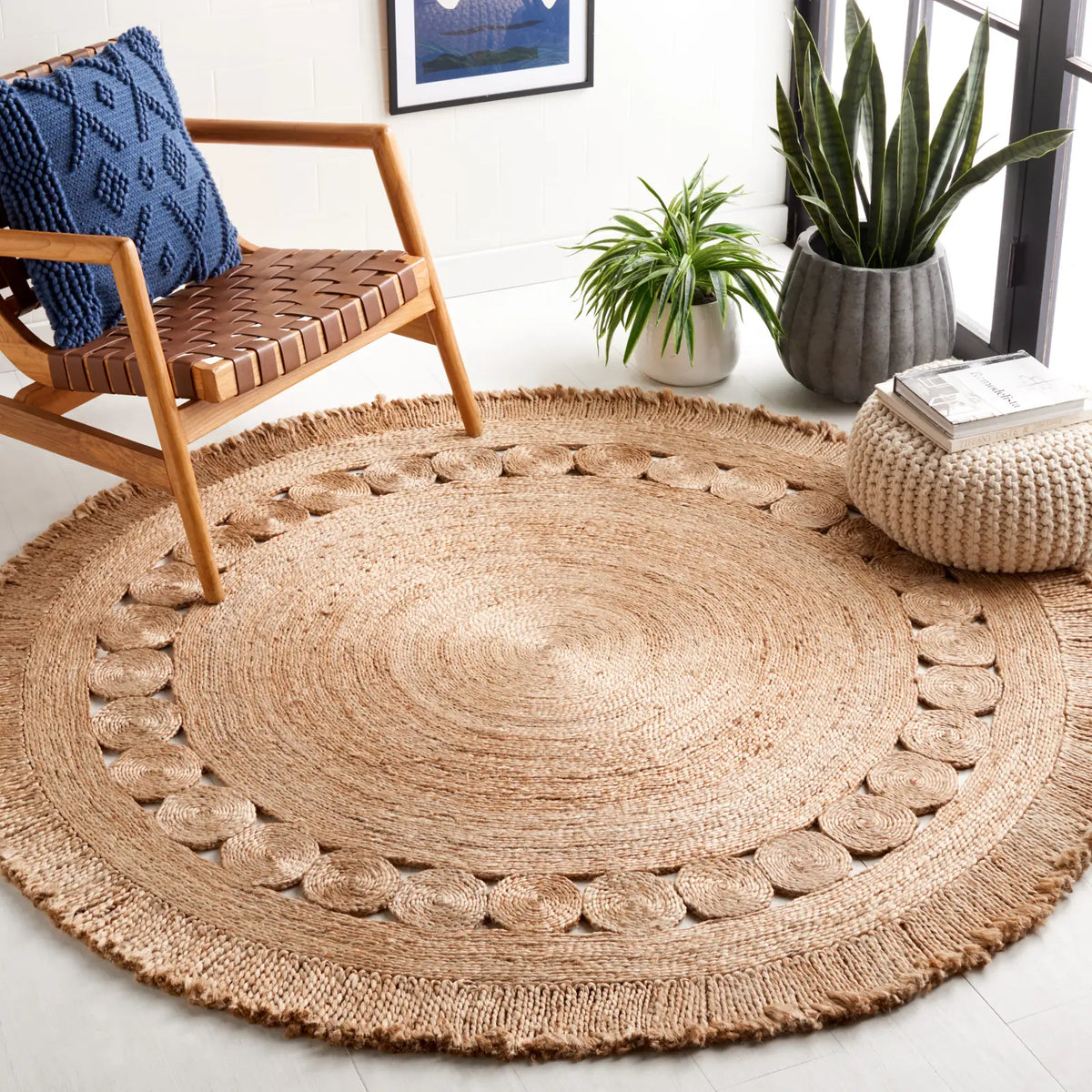 Safavieh Natural Fiber 6'-0" x 6'-0" Rug in Natural