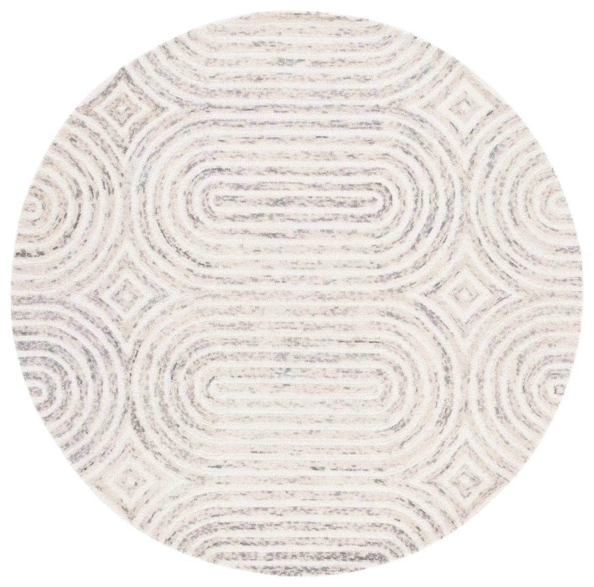 Safavieh Trace 6'-0" x 6'-0" Rug in Grey / Ivory