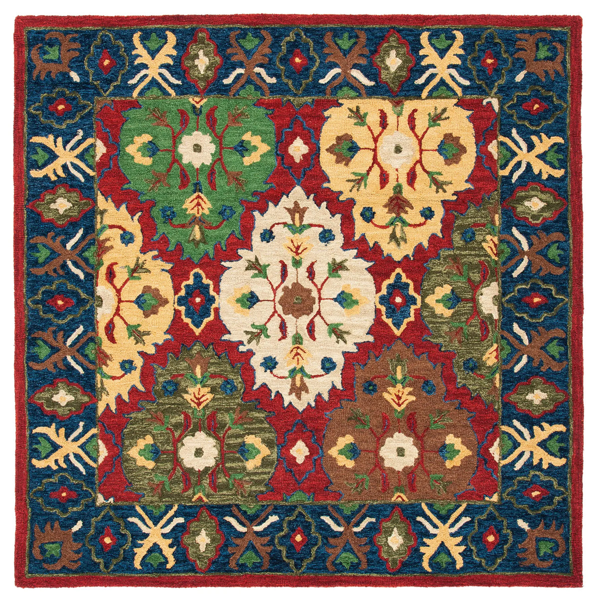 Safavieh Heritage 6'-0" x 6'-0" Rug in Red / Blue