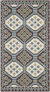 Safavieh Veranda 2'-7" x 5'-0" Rug in Blue / Chocolate