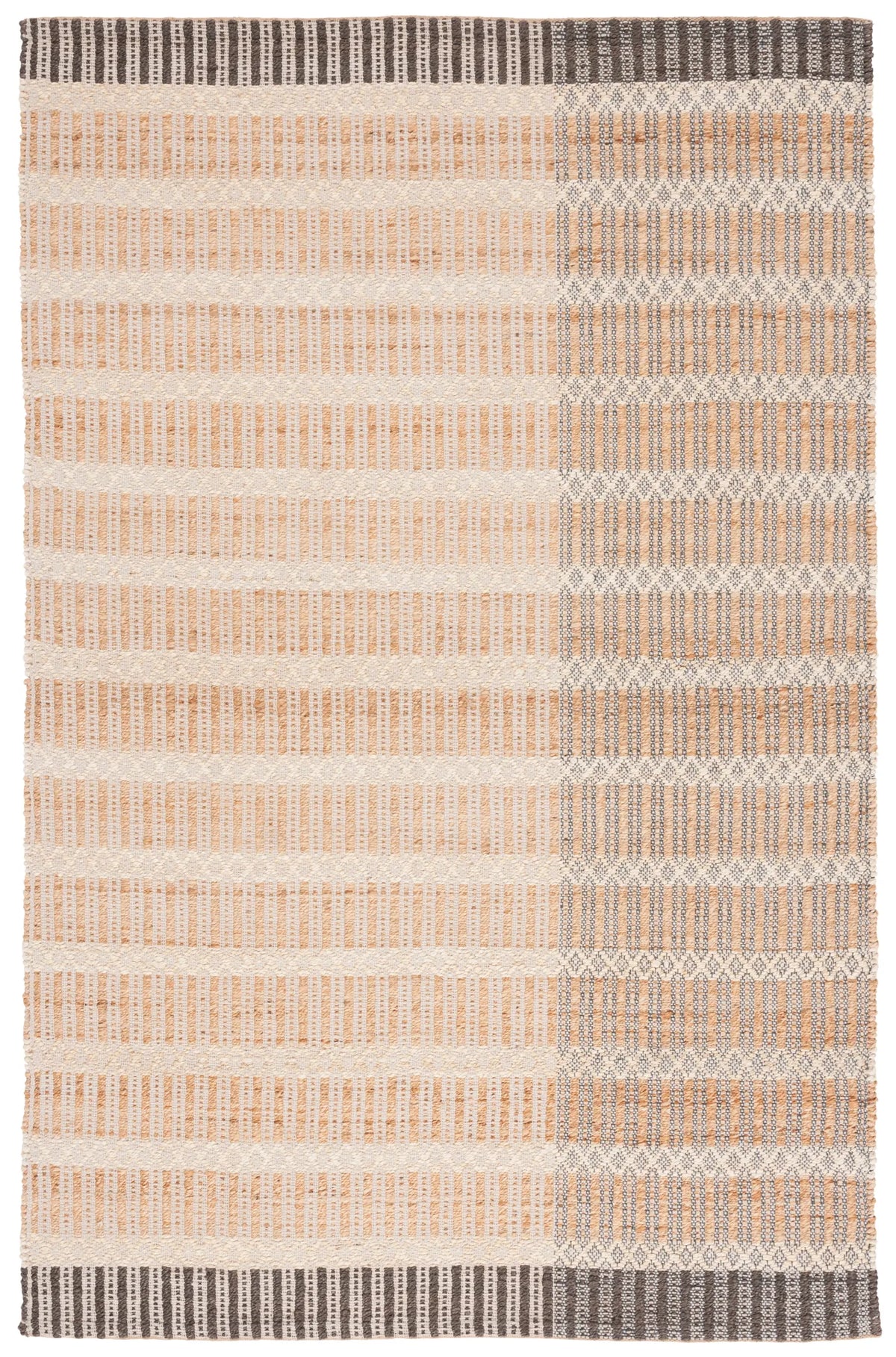Safavieh Natural Fiber 4'-0" x 6'-0" Rug in Natural / Charcoal
