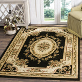 Safavieh Lyndhurst 5'-3" x 7'-6" Rug in Black / Ivory