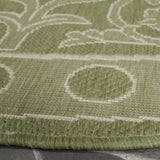 Safavieh Courtyard 6'-7" x 6'-7" Rug in Olive / Natural