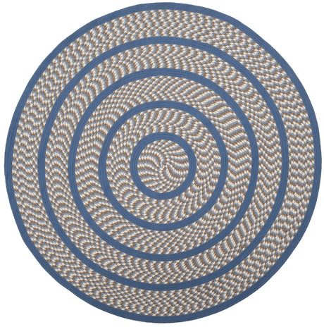 Safavieh Braided 5'-0" x 5'-0" Rug in Ivory / Blue