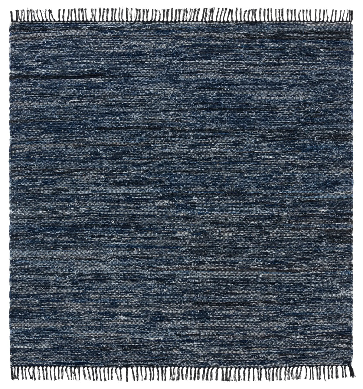 Safavieh Rag Rug 6'-0" x 6'-0" Rug in Navy / Black