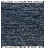 Safavieh Rag Rug 6'-0" x 6'-0" Rug in Navy / Black
